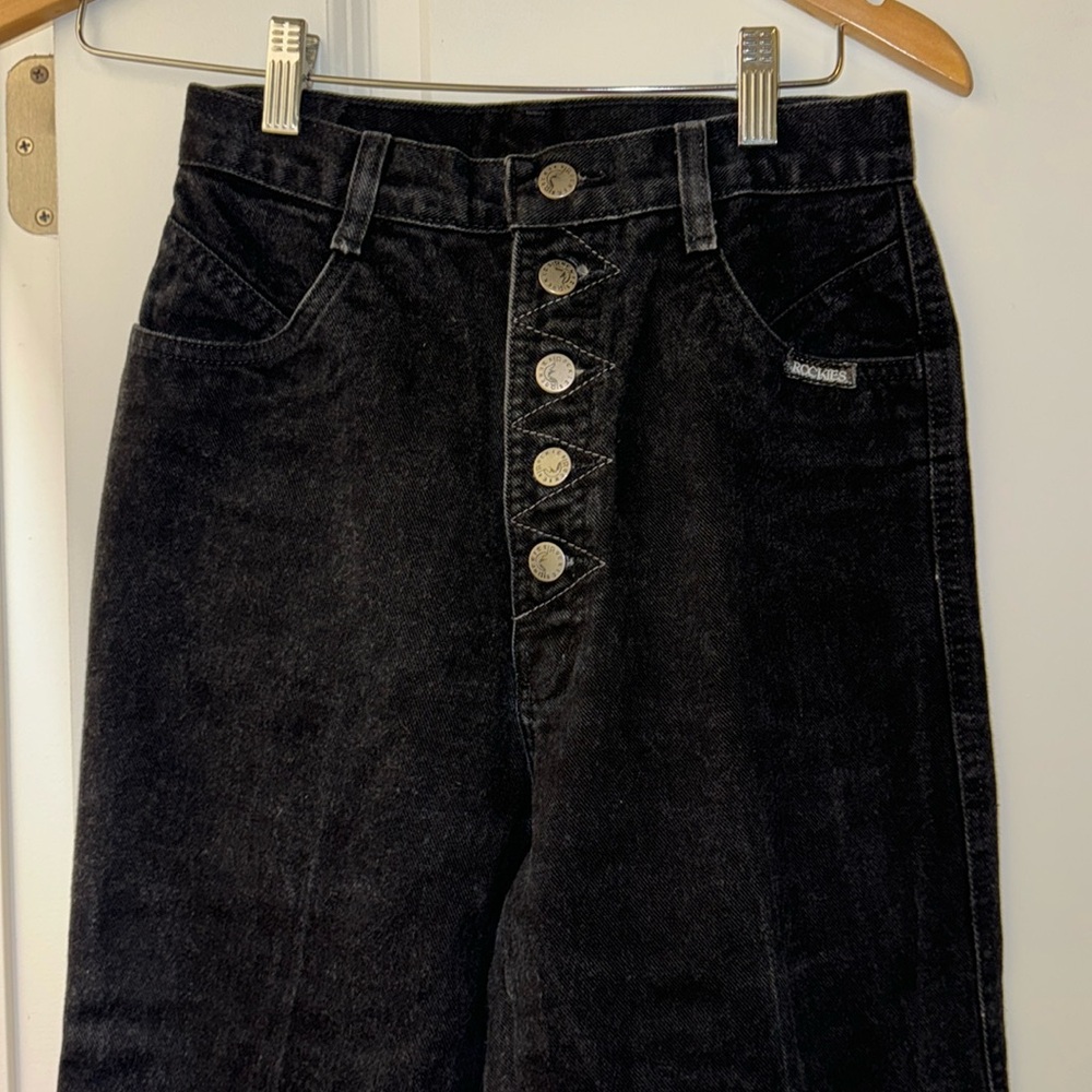 Vintage Rockies Women’s High Waisted Button Rocky Mountain Western Jeans